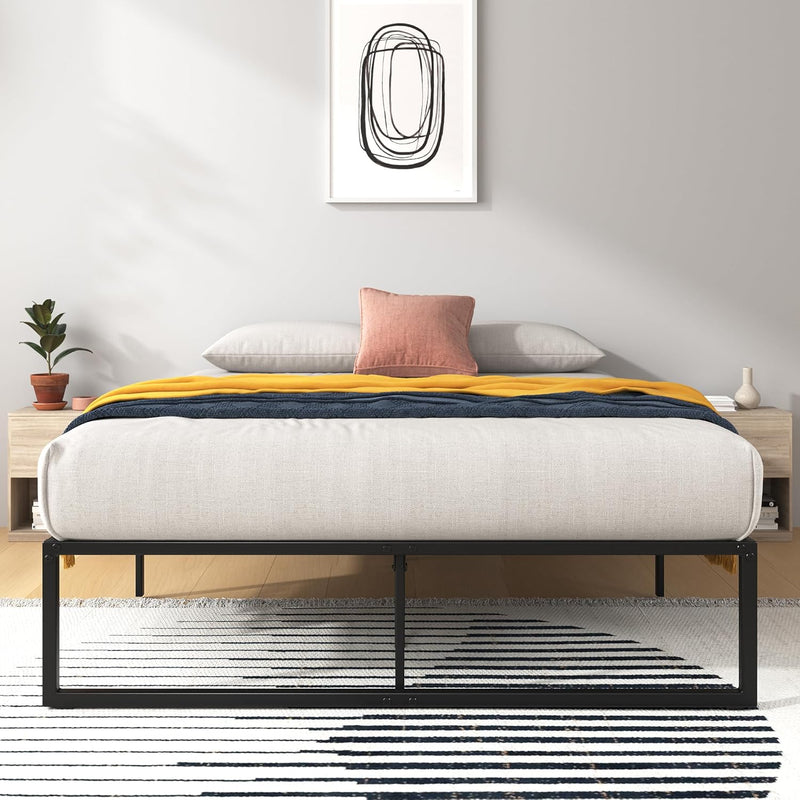 Bed Frame 31'' Height Sustainable Bamboo Metal Base