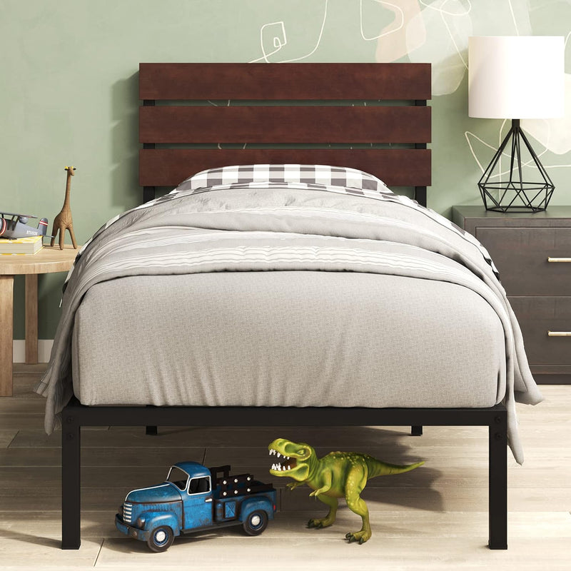 Bed Frame 31'' Height Sustainable Bamboo Metal Base