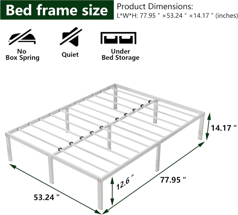 Bed Frame 36CM High Metal Platform Frames Kingsize