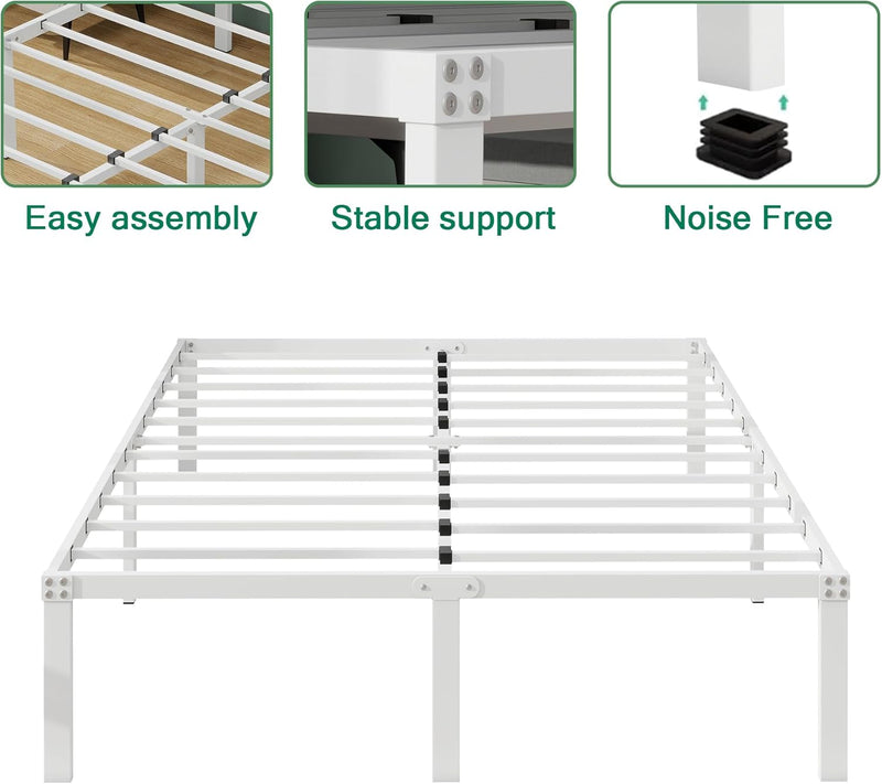 Bed Frame 36CM High Metal Platform Frames Kingsize