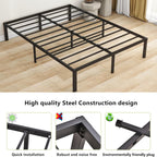 Bed Frame 36CM High Metal Platform Frames Kingsize