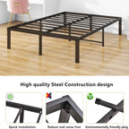 Bed Frame 36CM High Metal Platform Frames Kingsize