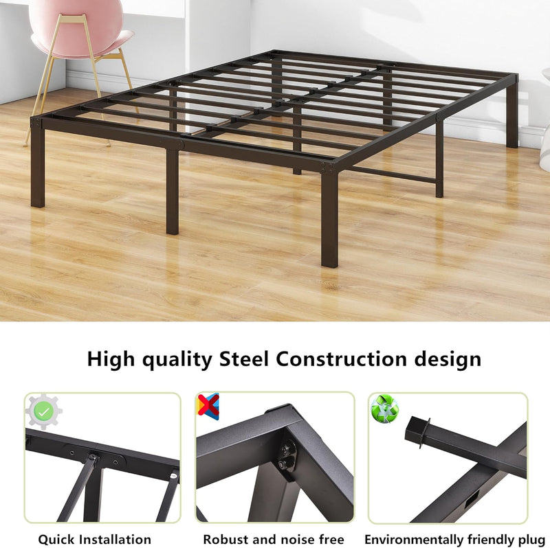 Bed Frame 36CM High Metal Platform Frames Kingsize