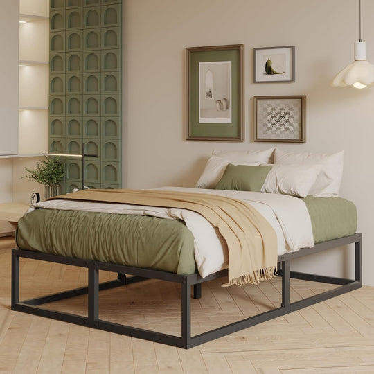 Bed Frame 36CM High with Steel Slats Support