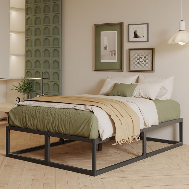 Bed Frame 36CM High with Steel Slats Support