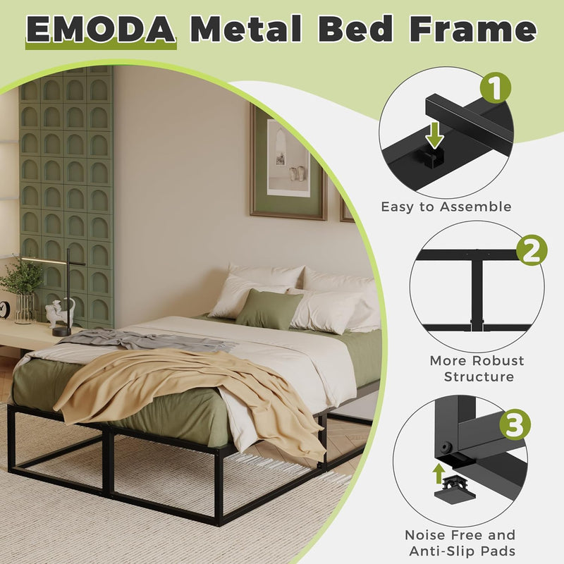 Bed Frame 36CM High with Steel Slats Support