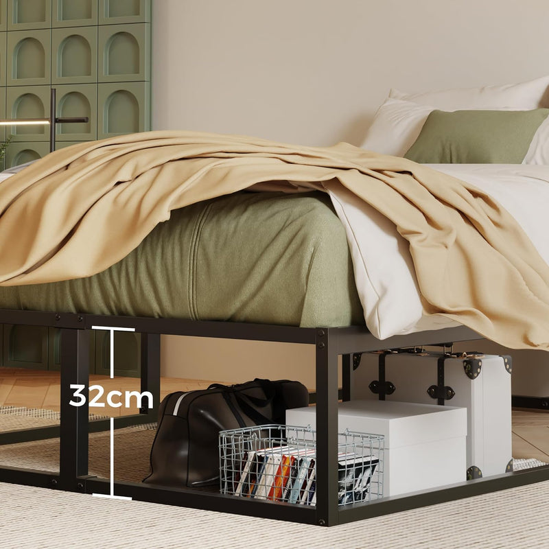 Bed Frame 36CM High with Steel Slats Support