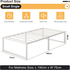 Bed Frame 46 Height with Large Storage Under