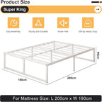 Bed Frame 46 Height with Large Storage Under