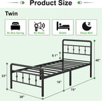 Bed Frame 4FT with Victorain Headboard and Footboard