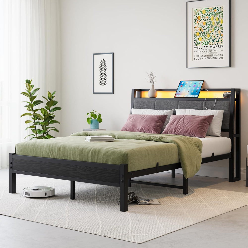Bed Frame 4ft6 Ergonomics with Charging Station