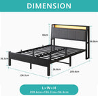 Bed Frame 4ft6 Ergonomics with Charging Station