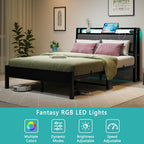 Bed Frame 4ft6 Ergonomics with Charging Station