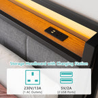 Bed Frame 4ft6 Ergonomics with Charging Station