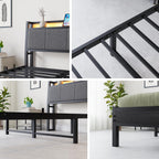 Bed Frame 4ft6 Ergonomics with Charging Station