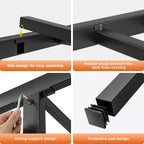 Bed Frame All Metal Slats Support Platform