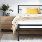 Bed Frame All Metal Slats Support Platform
