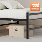 Bed Frame All Metal Slats Support Platform