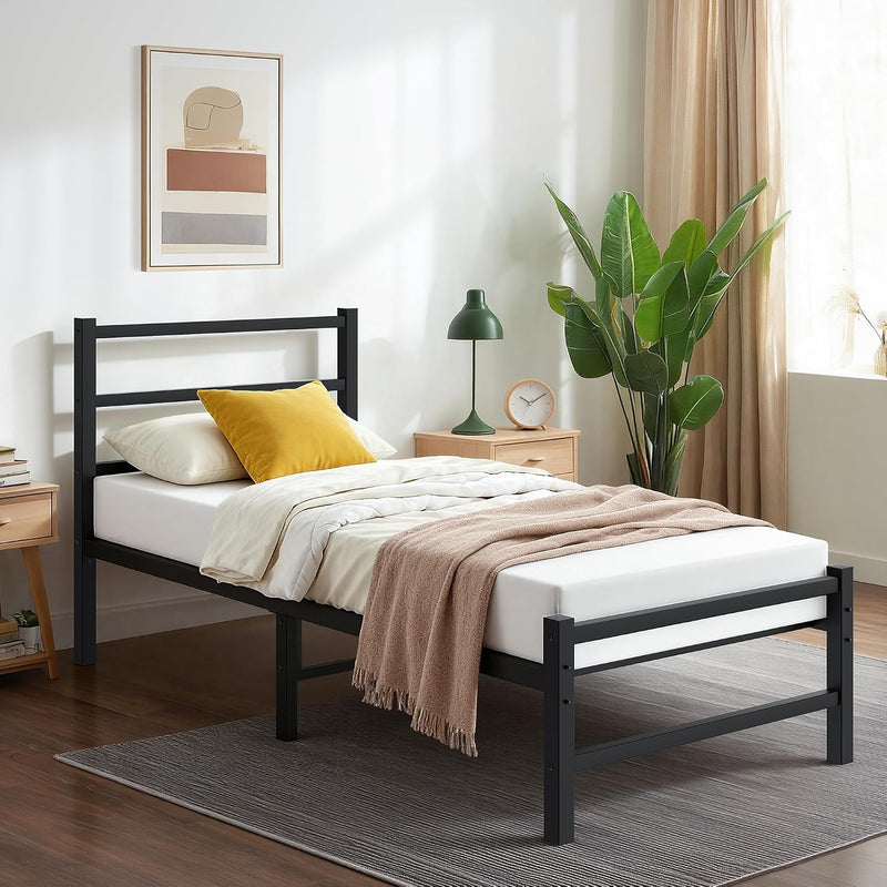 Bed Frame All Metal Slats Support Platform
