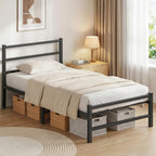 Bed Frame All Metal Slats Support Platform