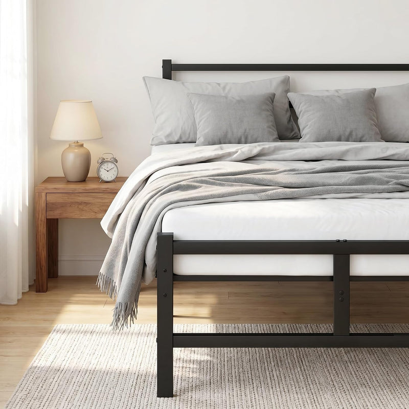 Bed Frame All Metal Slats Support Platform