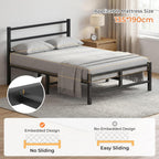 Bed Frame All Metal Slats Support Platform
