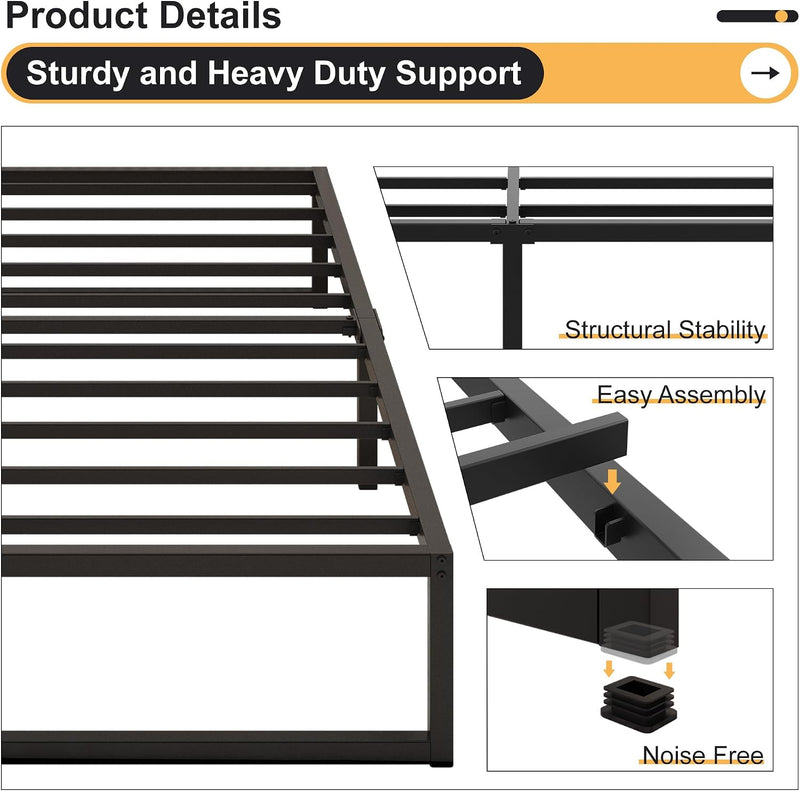 Bed Frame Easy Assembly Noise Free