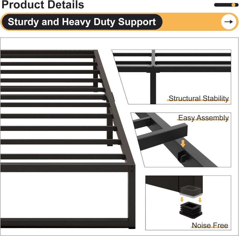Bed Frame Easy Assembly Noise Free 30CM High