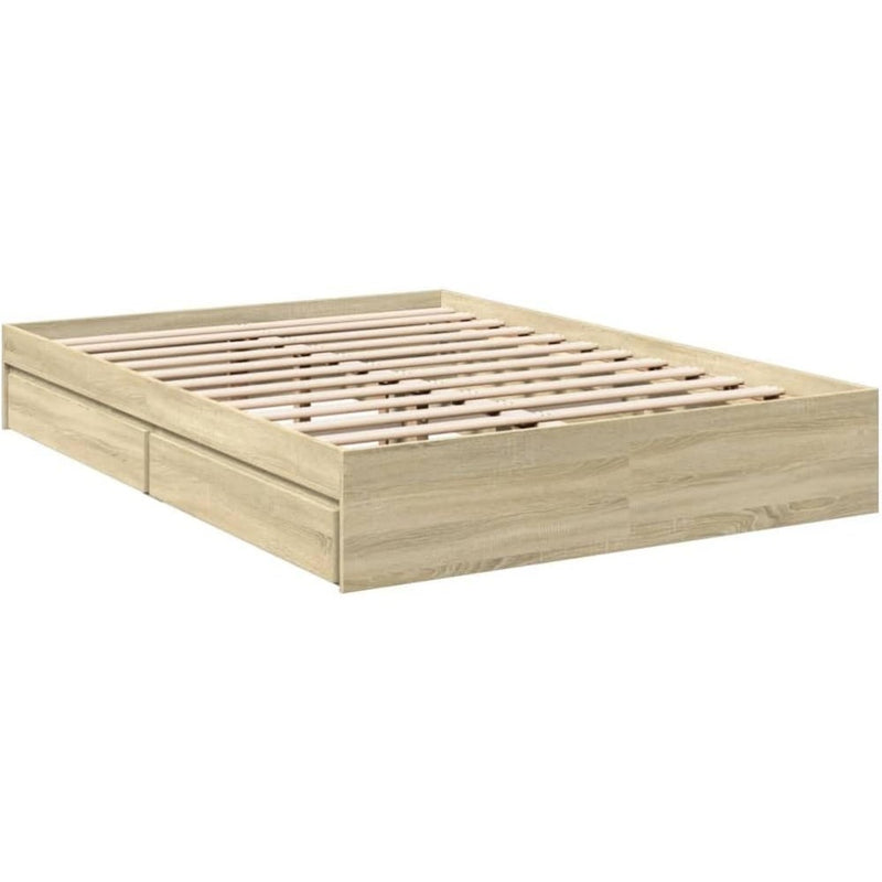 Bed Frame Engineered Wood Material Wooden Storage