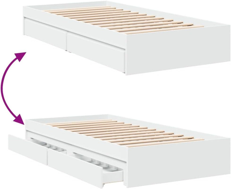 Bed Frame Engineered Wood Material Wooden Storage