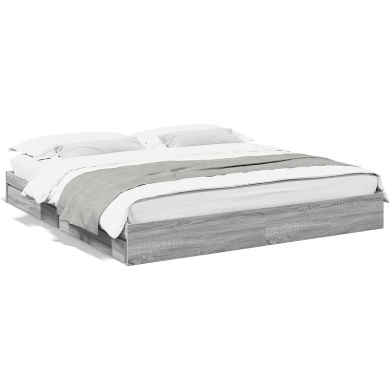 Bed Frame Engineered Wood Material Wooden Storage