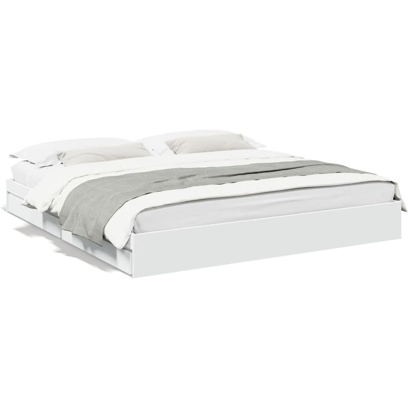 Bed Frame Engineered Wood Material Wooden Storage