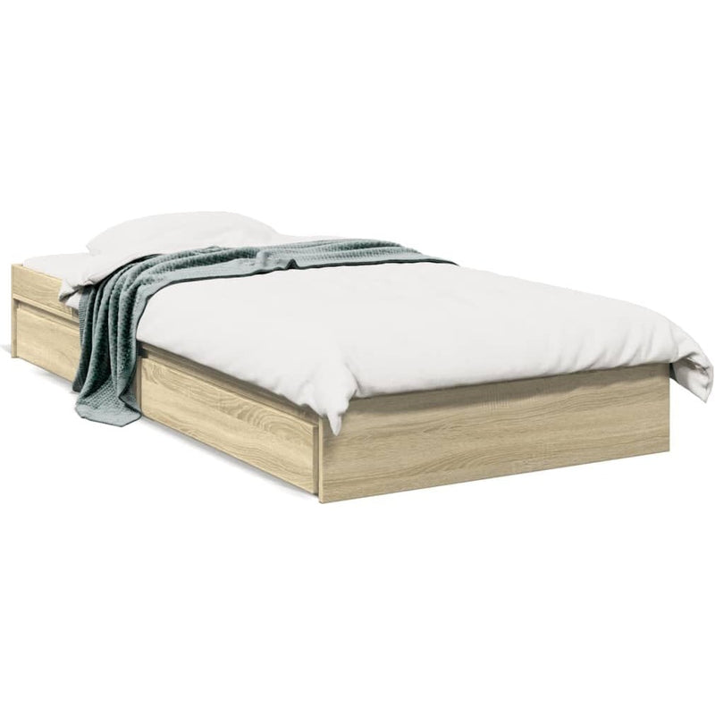 Bed Frame Engineered Wood Material Wooden Storage