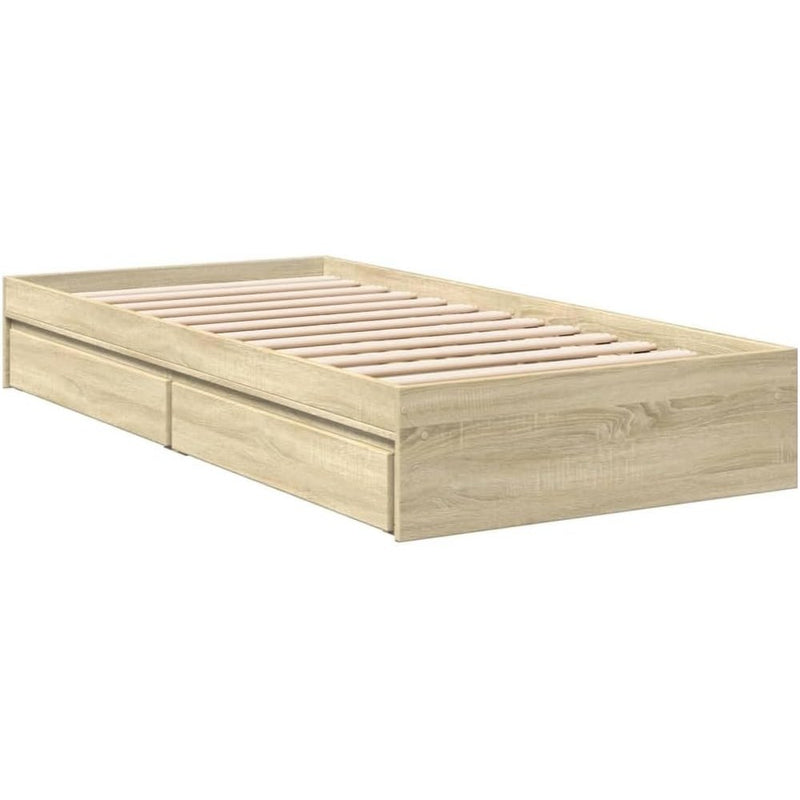 Bed Frame Engineered Wood Material Wooden Storage