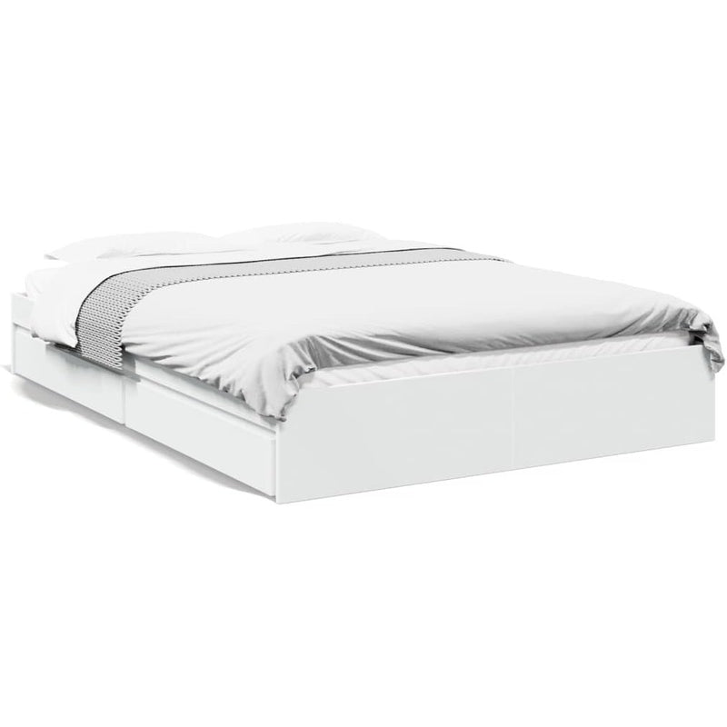 Bed Frame Engineered Wood Material Wooden Storage