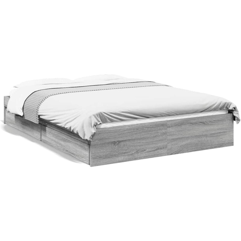 Bed Frame Engineered Wood Material Wooden Storage