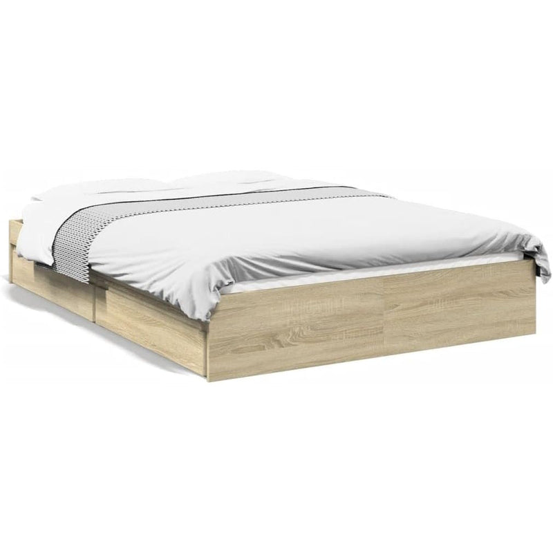 Bed Frame Engineered Wood Material Wooden Storage