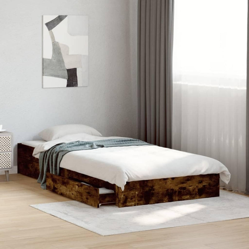 Bed Frame Engineered Wood Material Wooden Storage