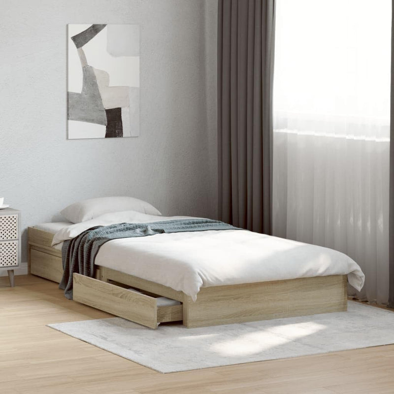 Bed Frame Engineered Wood Material Wooden Storage