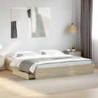 Bed Frame Engineered Wood Material Wooden Storage