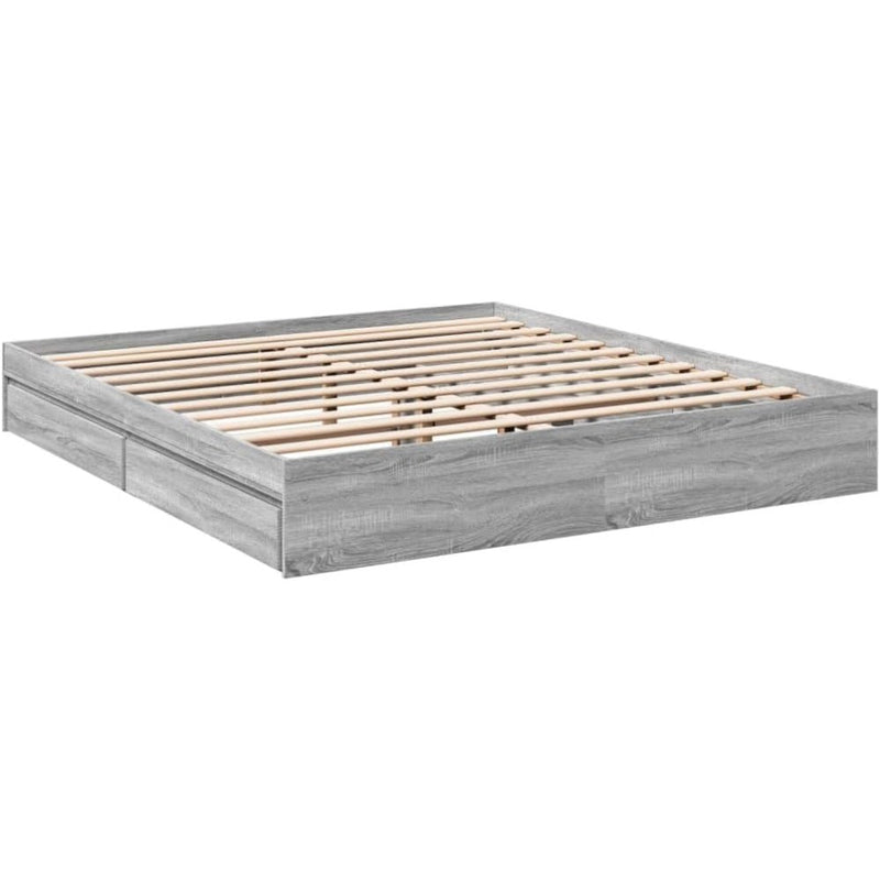 Bed Frame Engineered Wood Material Wooden Storage
