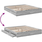 Bed Frame Engineered Wood Material Wooden Storage