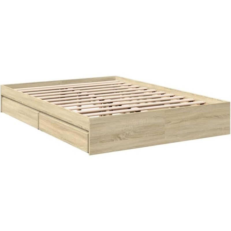 Bed Frame Engineered Wood Material Wooden Storage