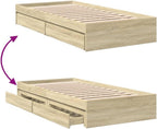 Bed Frame Engineered Wood Material Wooden Storage
