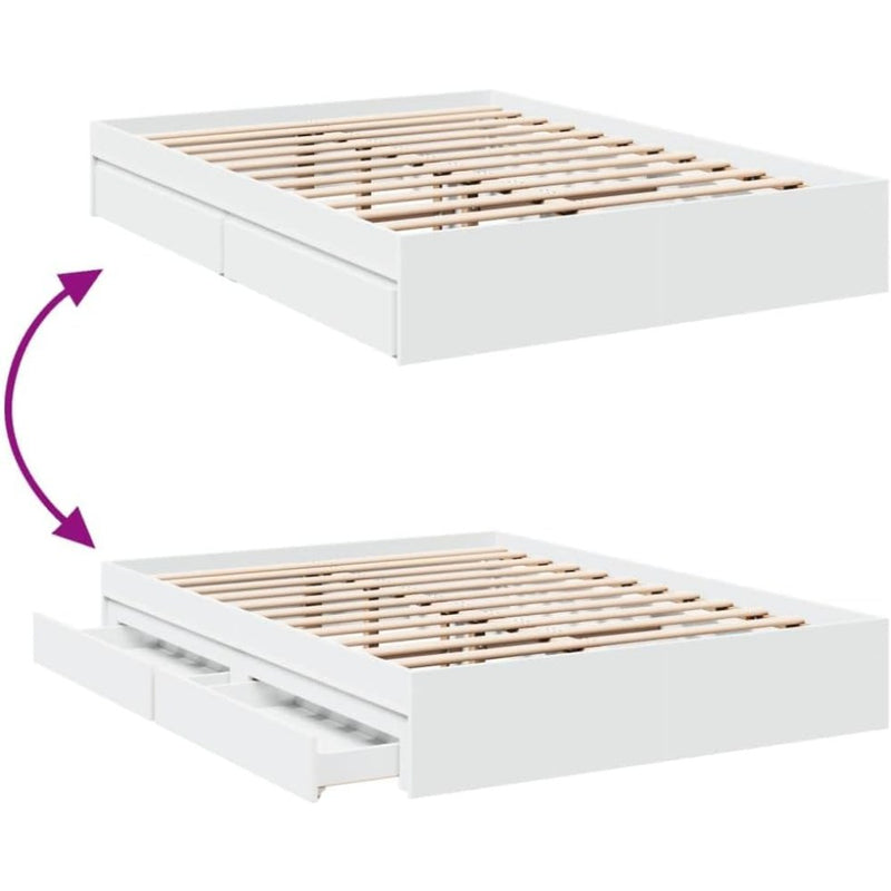 Bed Frame Engineered Wood Material Wooden Storage