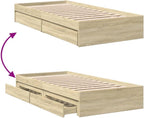 Bed Frame Engineered Wood Material Wooden Storage