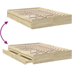 Bed Frame Engineered Wood Material Wooden Storage
