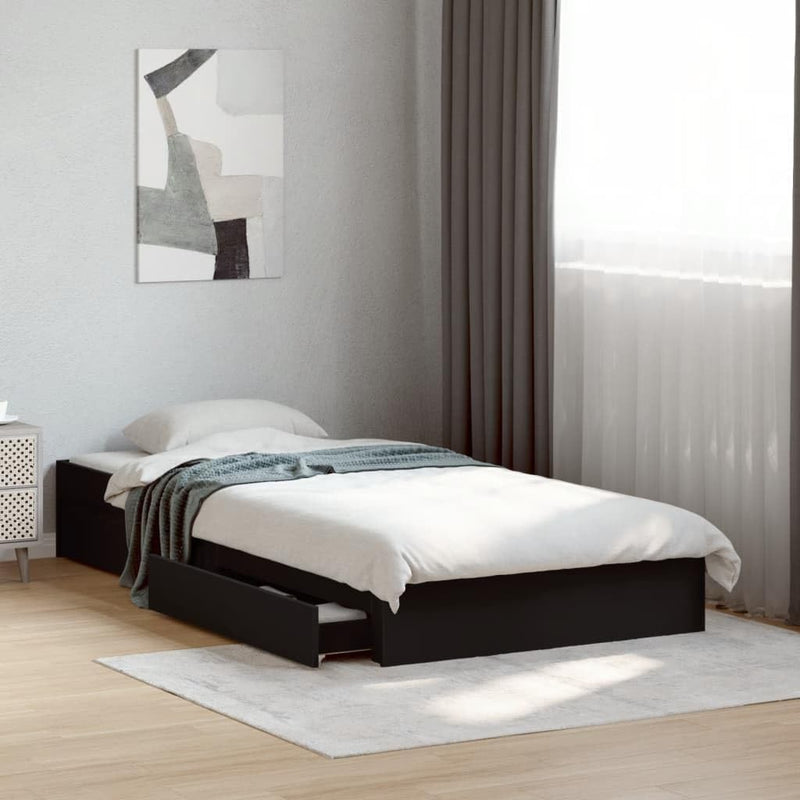 Bed Frame Engineered Wood Material Wooden Storage