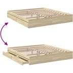 Bed Frame Engineered Wood Material Wooden Storage