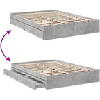 Bed Frame Engineered Wood Material Wooden Storage